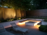led tape in a garden